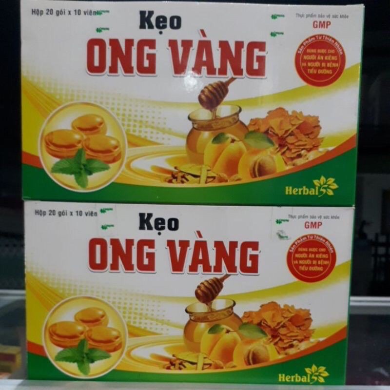 Combo 20 túi x 10 viên kẹo ngậm ho ong vàng