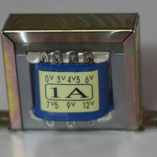 Biến Áp 1A Nhiều Đầu Ra 0V-3V-4,5V-6V-7,5V-9V-12V