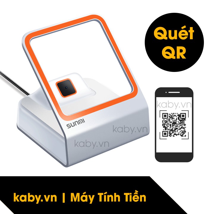 [Có Video] Máy Quét Mã Vạch Thanh Toán QR Code SUNMI BLINK NS010 Quét Màn Hình Điện Thoại