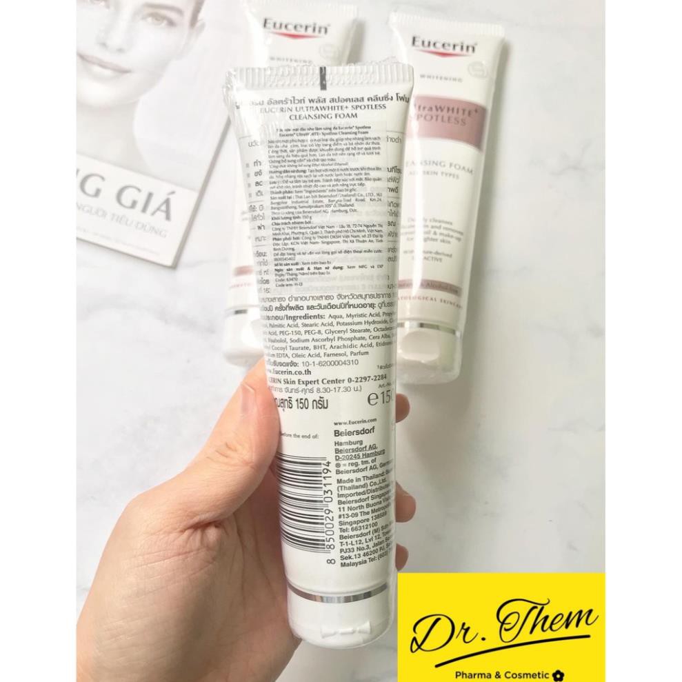 ✅[CHÍNH HÃNG] Sữa Rửa Mặt Eucerin Trắng Da UltraWhite+ Spotless Cleansing Foam (WHITE THERAPY Clinical Gentle)