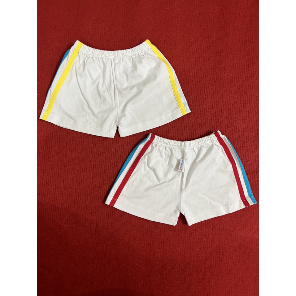 . Quần đùi màu trắng sọc cho bé trai chất cotton mềm mát _ 1 cái