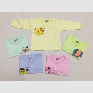 Set 5 Áo sơ sinh dài tay cotton dày dặn