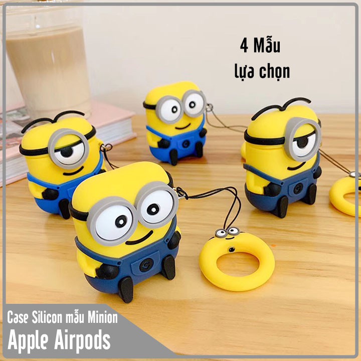 Vỏ silicon cho tai nghe Airpods hình MINION nhựa dẻo