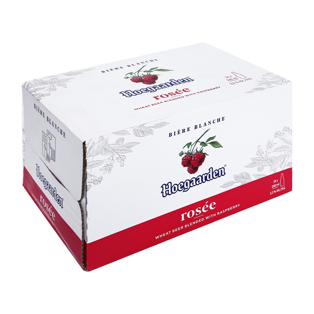 Bia Hoegaarden Rosee 3,3% Thùng 24 Chai 248ml Hàng Việt Nam