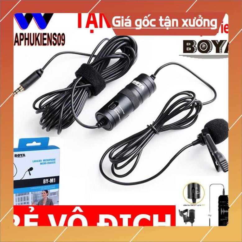 Micro BOYA BY-M1 Thu Âm Cài Áo Cho Điện Thoại, Máy Tính, Máy Quay