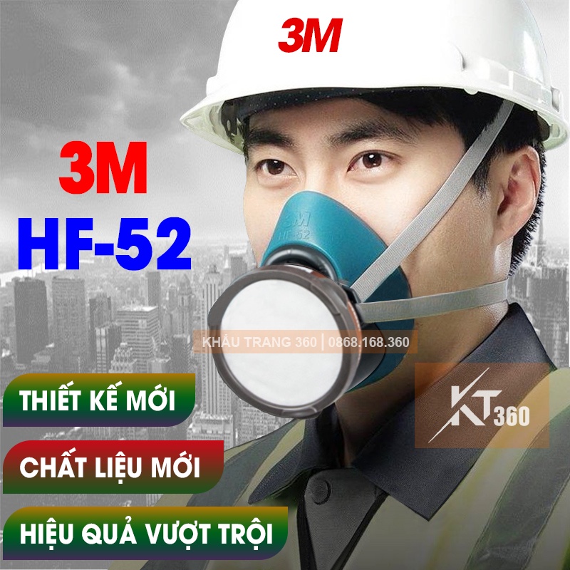 [2 LỰA CHỌN] Mặt Nạ Phòng Độc 3M HF-52. Khẩu Trang Phun Sơn - PU, Phun Thuốc Trừ Sâu. Mặt Nạ Chống Khí Độc - Chống Bụi.