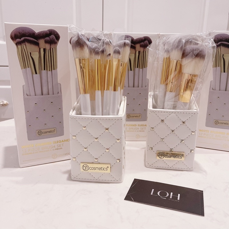 Set 12 cọ make up BH Cosmetic White Studded Elegance