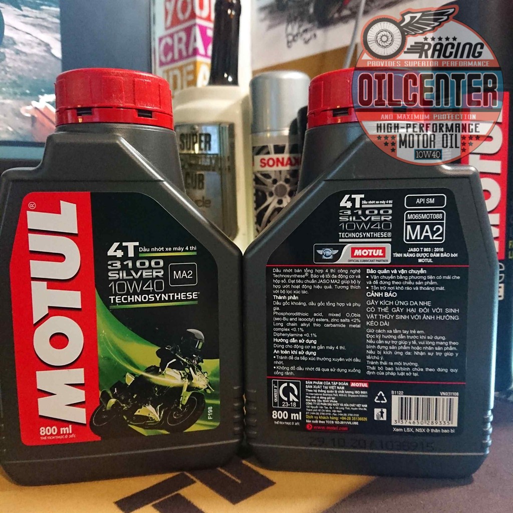 Nhớt Motul Silver 3100 4T 10W40 800ml