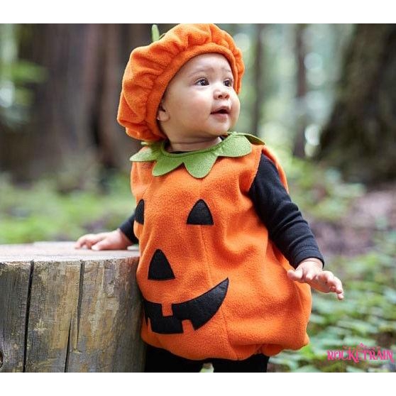 Bộ đồ hóa trang Halloween hình quả bí ngô cho bé