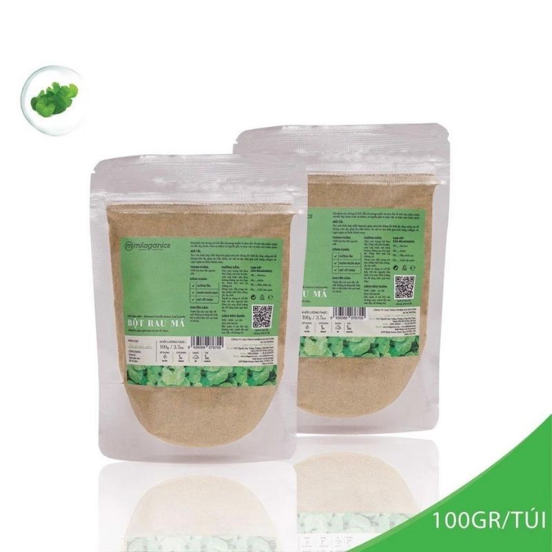 Bột Rau Má Milaganics Làm Dịu Và Trẻ Hoá Da 100g Hasaki Sản phẩm chính hãng