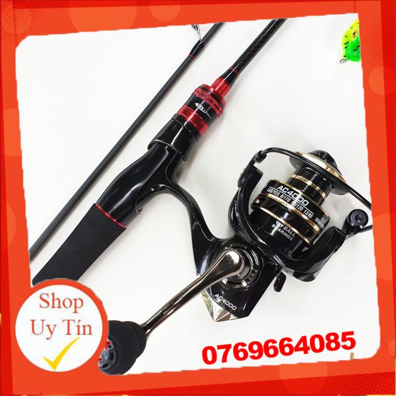 Bộ cần câu cá lure máy đứng 1.68m,1.8m,2.1m,2.4m, Máy kim loại, dây câu lure, hộp mồi lure B-lu-D01-Đ𝗢̂̀ 𝗖𝗔̂𝗨 𝟳𝟭𝟲