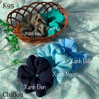 Dây cột tóc vải scrunchies chiffon