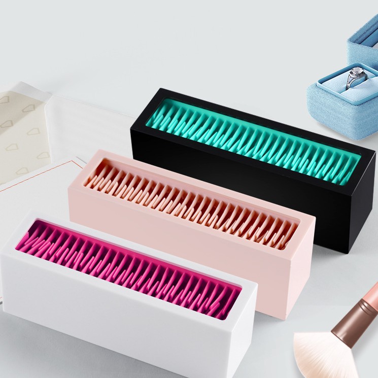 SUPO DEPOT - Hộp Đựng Cọ Trang Điểm Bằng Silicone Tiện Dụng Màu Sắc Tương Phản