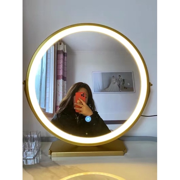 Gương để bàn trang điểm nhập khẩu cao cấp, khung sơn tĩnh điện kim loại chắc chắn❤️