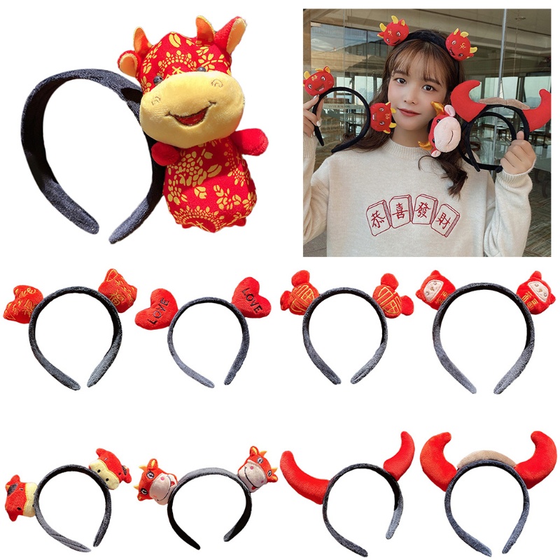 Băng Đô Hình Bò Sữa Hoạt Hình Trung Hoa Vui Nhộn