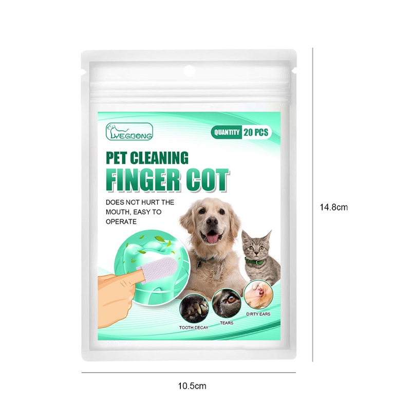 20 PCS bông lau vệ sinh tai - vệ sinh mắt cho chó mèo Dorrikey