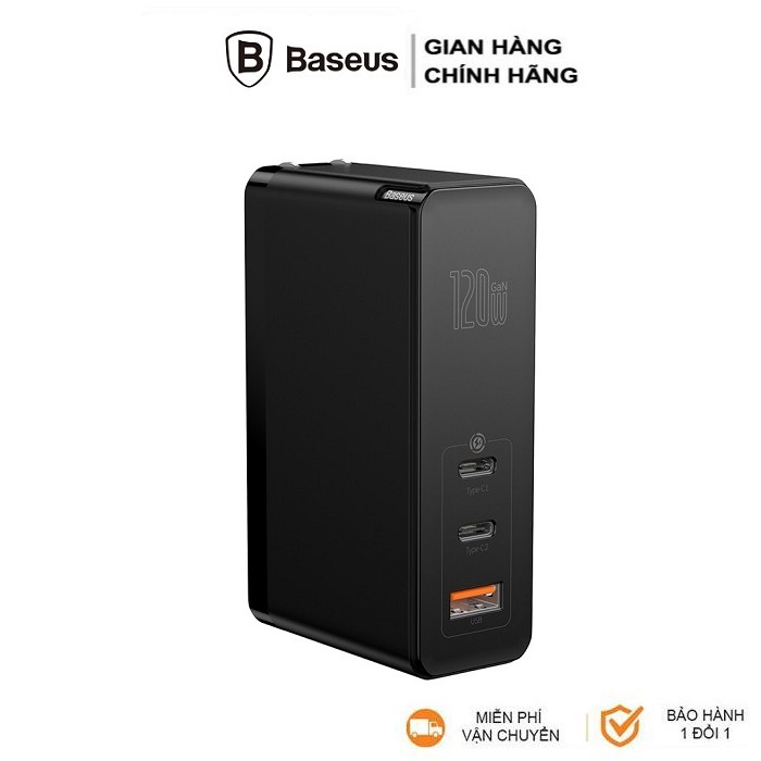 CHÍNH HÃNG CỦ SẠC BASEUS 120W 2C1A GAN CHARGER GAN 2 PRO