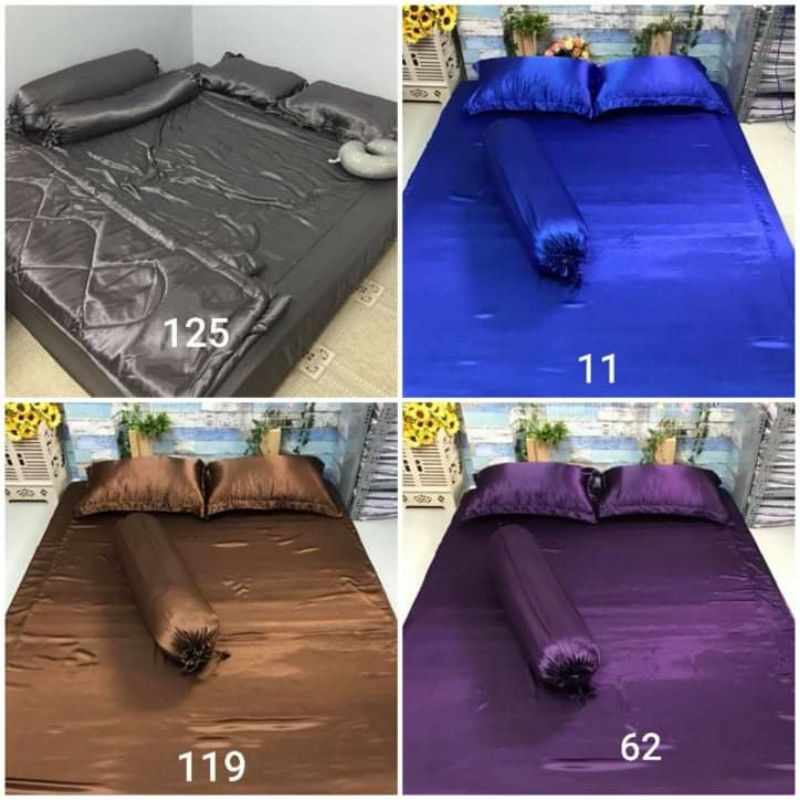 Trọn bộ ga phi lụa 4 món  0.8m. 1m. 1m2. 1m4. 1m6. 1m8