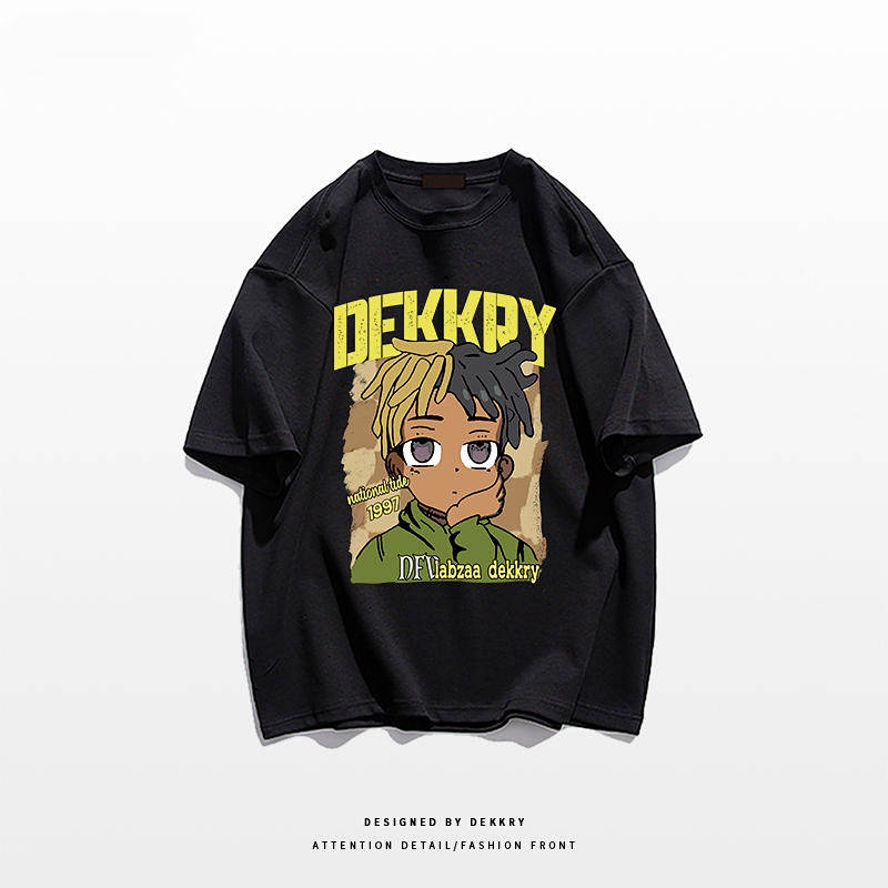 Áo phông nam tay ngắn in hình hoạt hình phong cách cổ điển đường phố