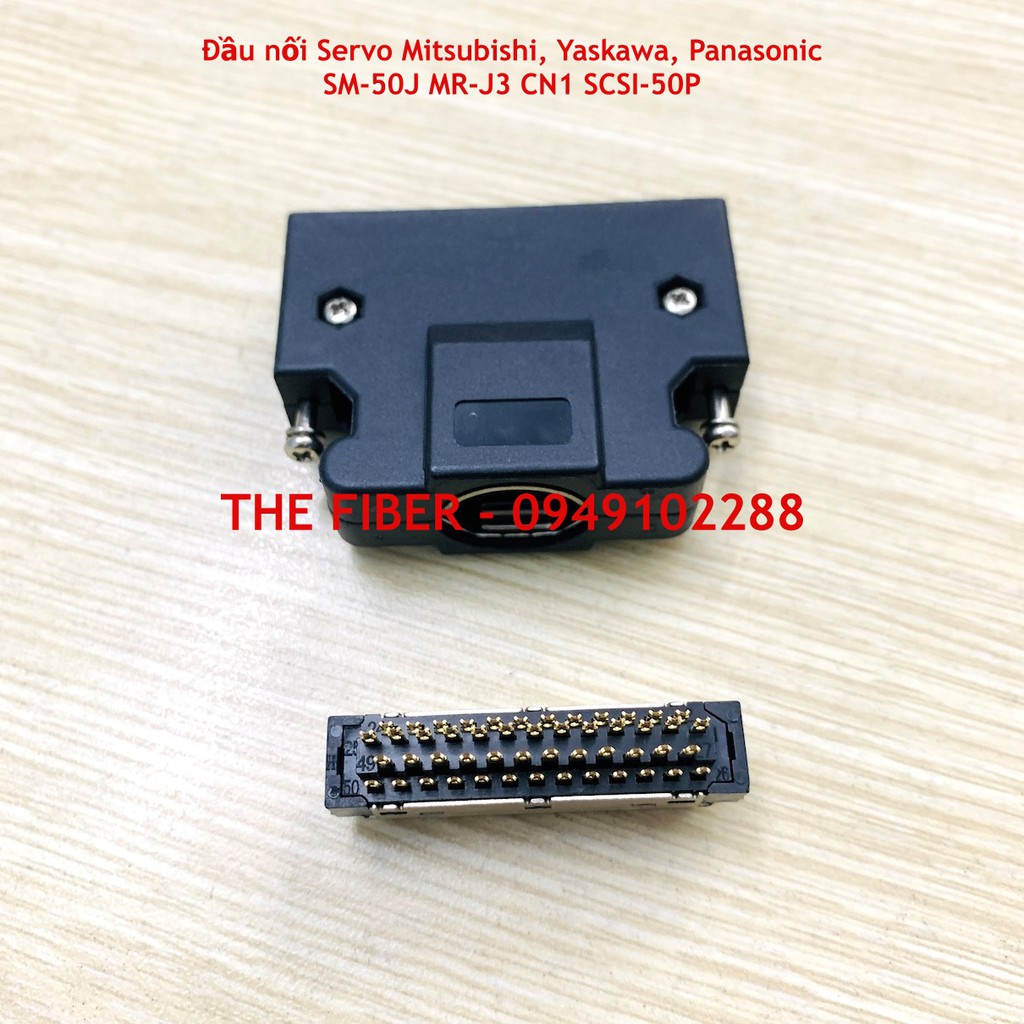 Đầu nối Servo Mitsubishi SM-50J MR-J3 CN1 SCSI-50P (Và các dòng Yaskawa, Panasonic, Delta)