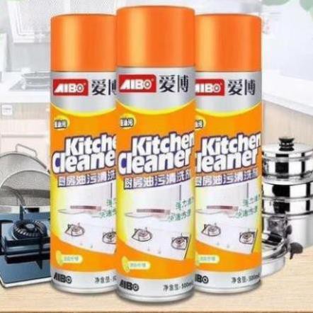 Bình xịt bọt tuyết tẩy rửa siêu sạch mầu cam kitchen cleaner nhà bếp 500ml