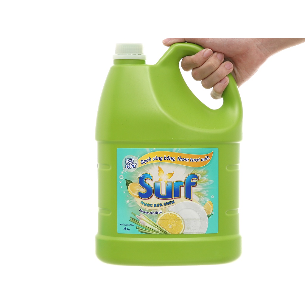 [Combo] Nước rửa chén Surf 2 can 8kg hương chanh xả sạch sáng bóng