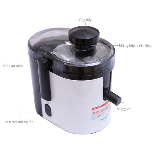 Máy ép trái cây Panasonic MJ-CS101WRA - Thiết kế chắc chắn, chạy êm, hàng chính hãng bảo hành 12 tháng trên to