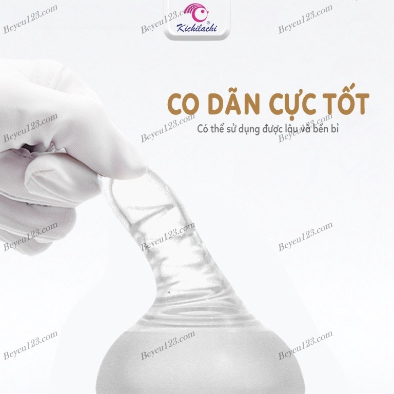 1 Núm ti Silicone mềm Cổ hẹp Kichilachi - Phụ kiện cho bình sữa Tiêu chuẩn Kichi / GB Baby