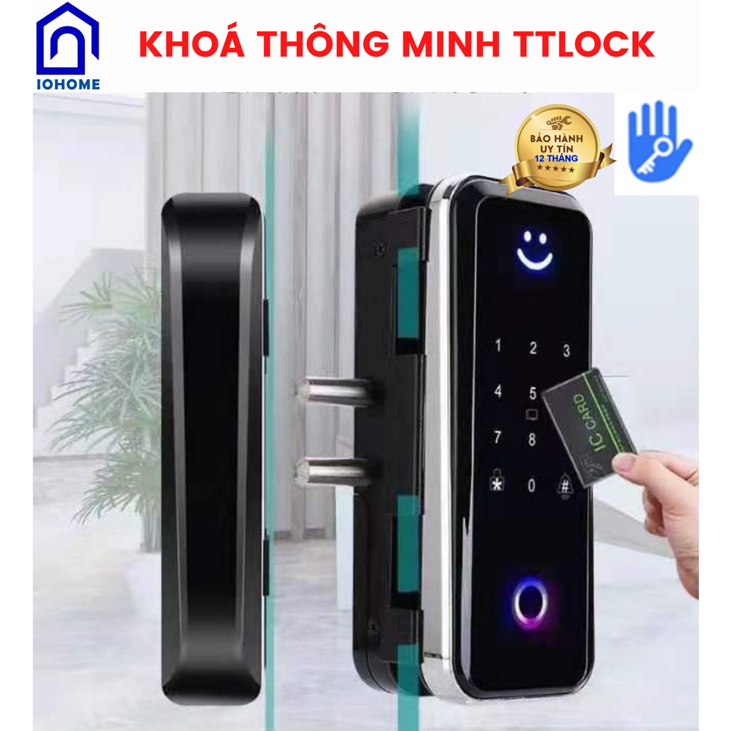 Khóa cửa kính vân tay thông minh Tuya kết nối wifi-Khóa kính cường lực Tuya Smartlife - KX10