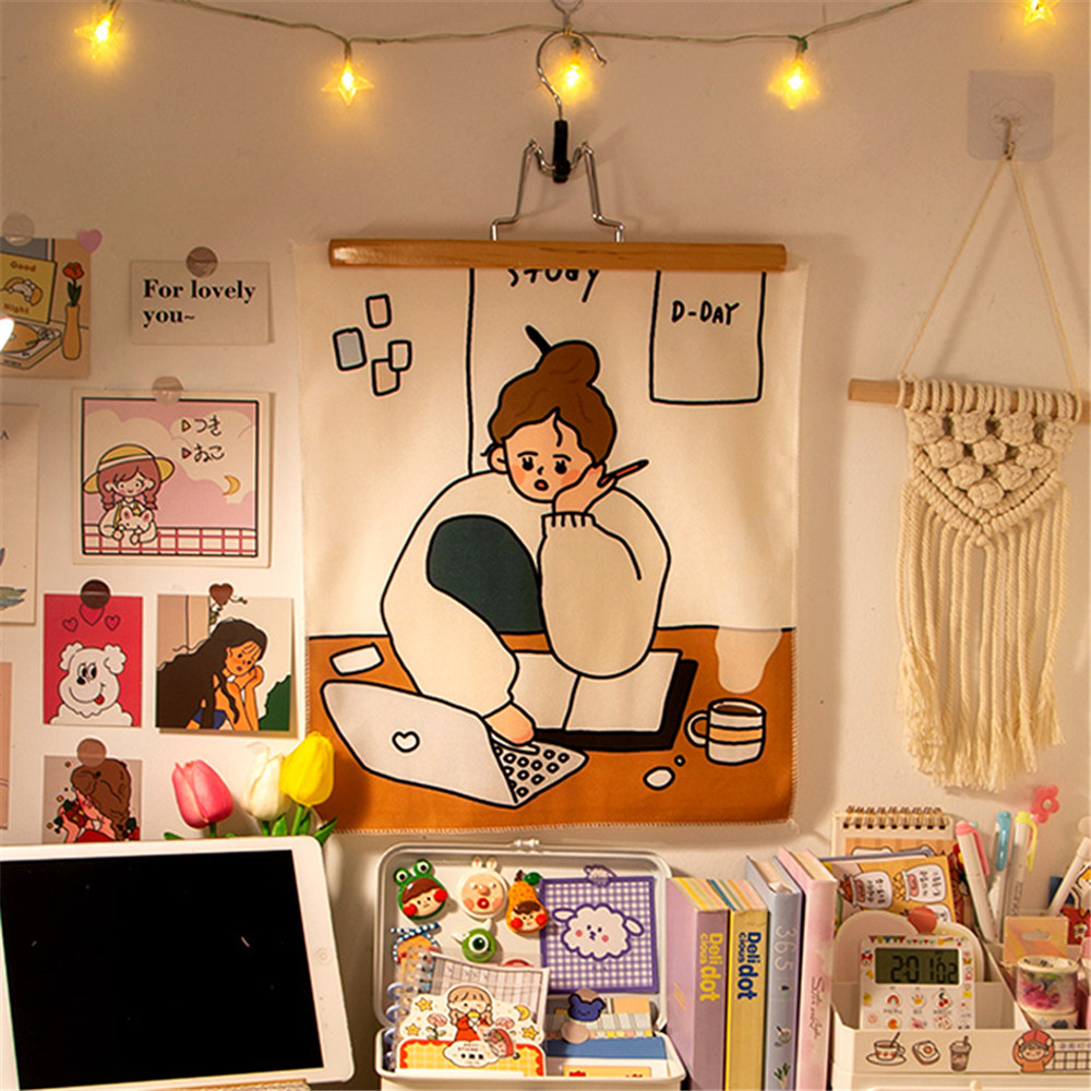 Tranh Vải Treo Tường Họa Tiết Dễ Thương Trang Trí Nhà Cửa