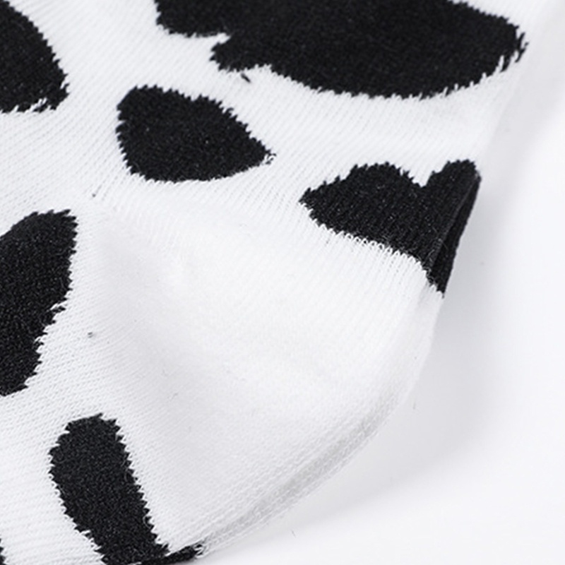 Xiangbao Tất Ống Lửng In Họa Tiết Bò Sữa Dễ Thương Phong Cách Harajuku Cho Nữ