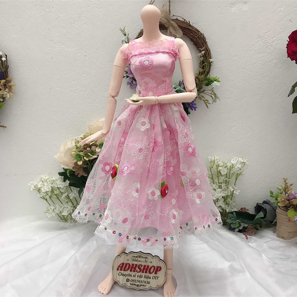 Váy công chúa 2 dây cho búp bê 60cm ADHshop – Hàng nhập khẩu