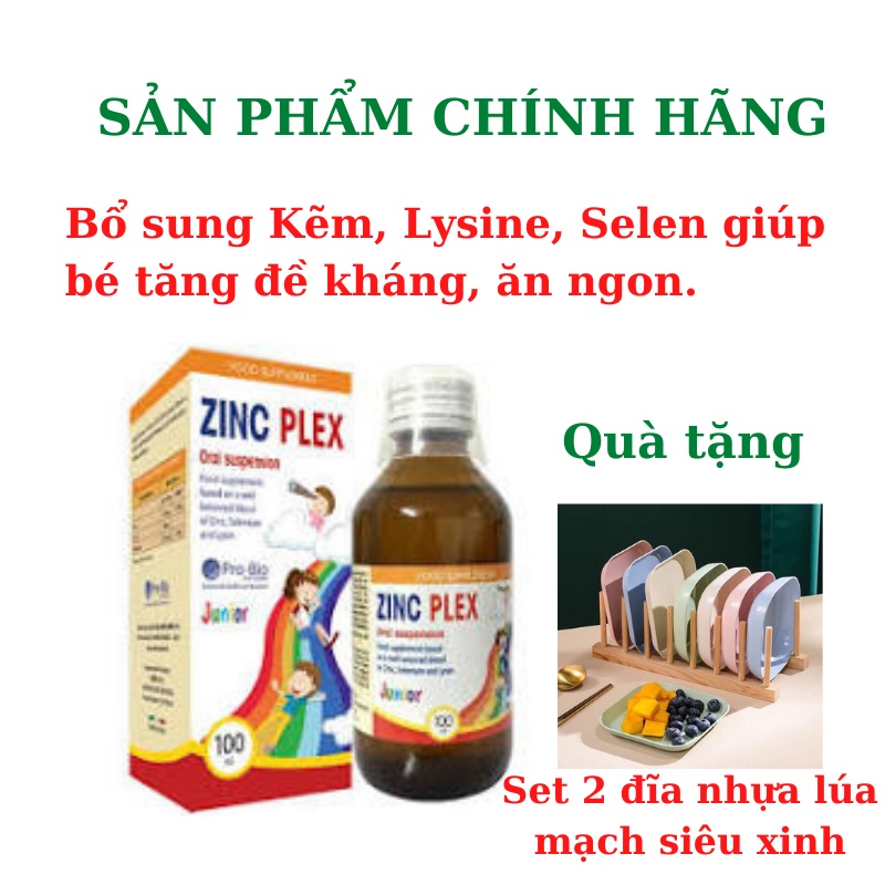 Siro ZinC Plex bổ sung Kẽm, Lysine, Selen giúp bé tăng đề kháng, ăn ngon. Chai 100ml. Nhập khẩu từ Italy.