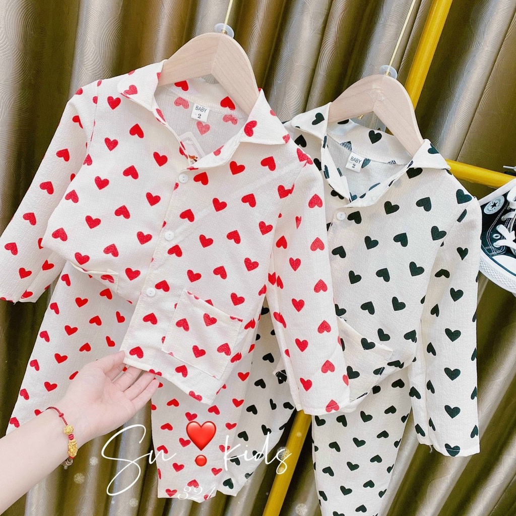 Bộ Pijama Dài Tay Thu Đông Cho Bé Trai Bé Gái