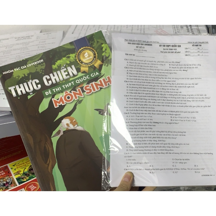 Sách - Thực chiến đề thi THPT Quốc Gia môn Sinh Học (Kèm Workbook - Đề Thi)