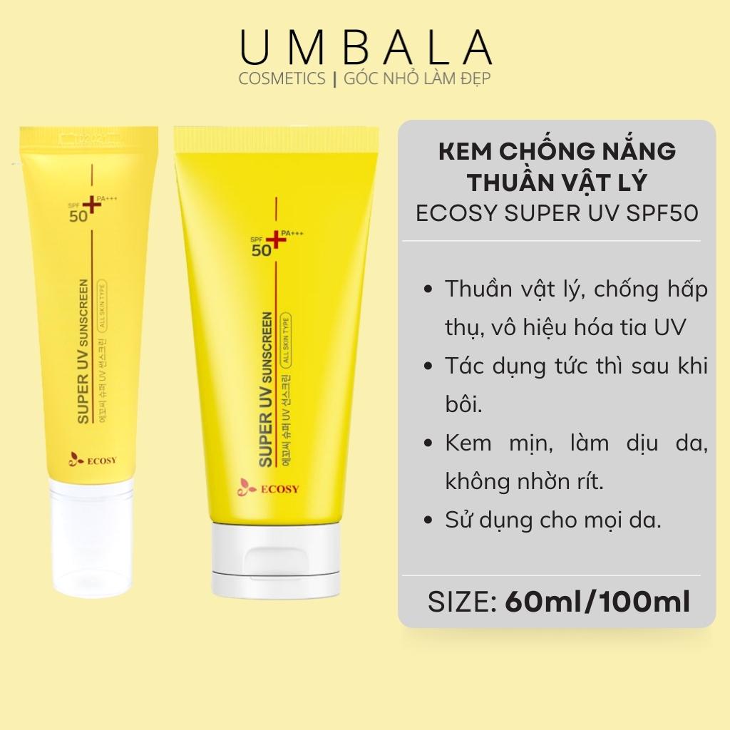 Kem chống nắng Vật Lý Ecosy Super UV (60ml)