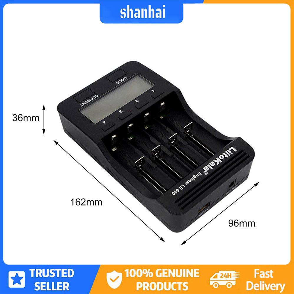 Liitokala Lii-500 18650 26650 21700 Bộ sạc pin thông minh đa năng 4 khe cắm LCD
