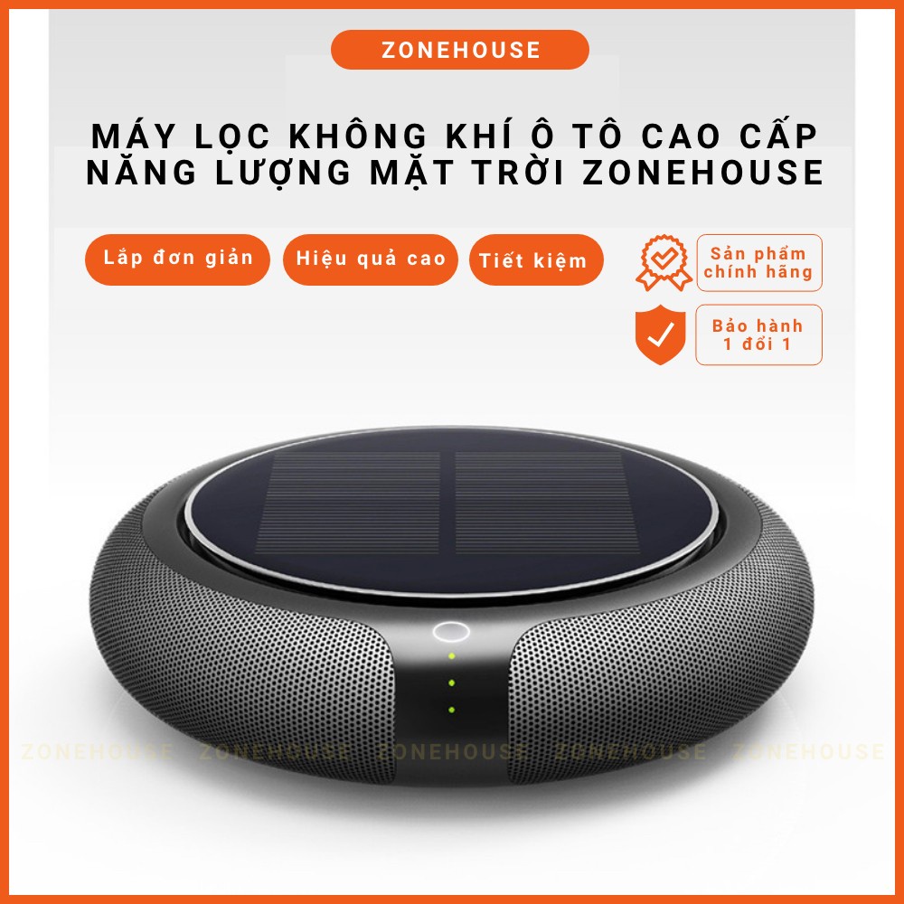 [NEW] Máy lọc không khí ô tô năng lượng mặt trời ZONEHOUSE, sử dụng năng lượng mặt trời, bỏ Formaldehyde, màn lọc HEPA