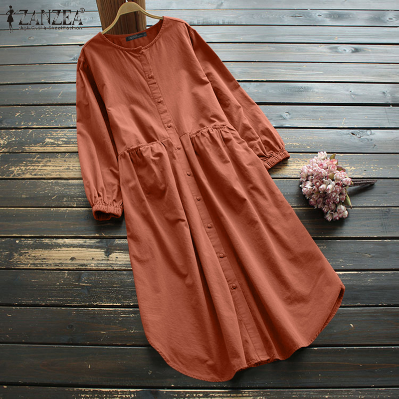 Đầm Maxi ZANZEA Tay Dài Thời Trang Dành Cho Nữ