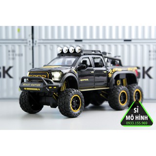 Mô hình xe Ford F150 Raptor Offroad 6 x 6 1:32 Đen