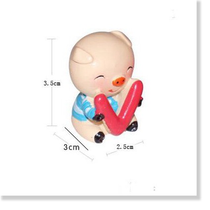 Bộ tượng heo  1 ĐỔI 1  Bộ 4 Tượng Heo cầm hình chữ LOVE đáng yêu, trang trí bàn 3728