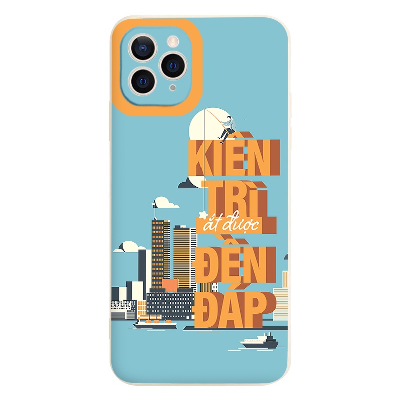 Ốp iphone in câu “Kiên trì ắt được đền đáp” bài học, quy tắc trong cuộc sống cho 6/7/8/Plus/X/Xr/11/Pro/Max/12/13/promax