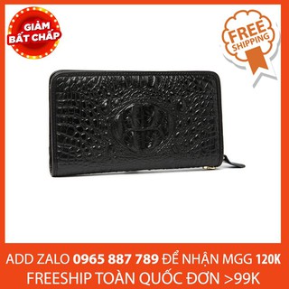 Ví da bò thật vân cá sấu t063 kiểu dáng sang trọng lạ mắt