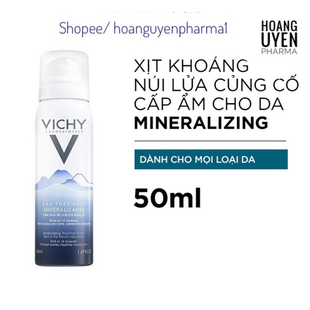 [Nhập khẩu] Xịt khoáng dưỡng da Vichy Mineralizing/ Xịt khoáng La Roche Posay
