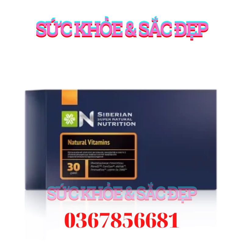 Siêu Vitamin Siberi - Thực phẩm bảo vệ sức khỏe Siberian Super Natural Nutrition. Natural Vitamins - 30 Gói – Date T8Gói