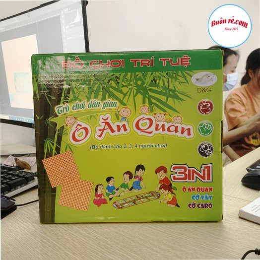 Bộ trò chơi dân gian Ô Ăn Quan 3 in 1( ô ăn quan; cờ vây; cờ caro) – 01351 Buôn rẻ