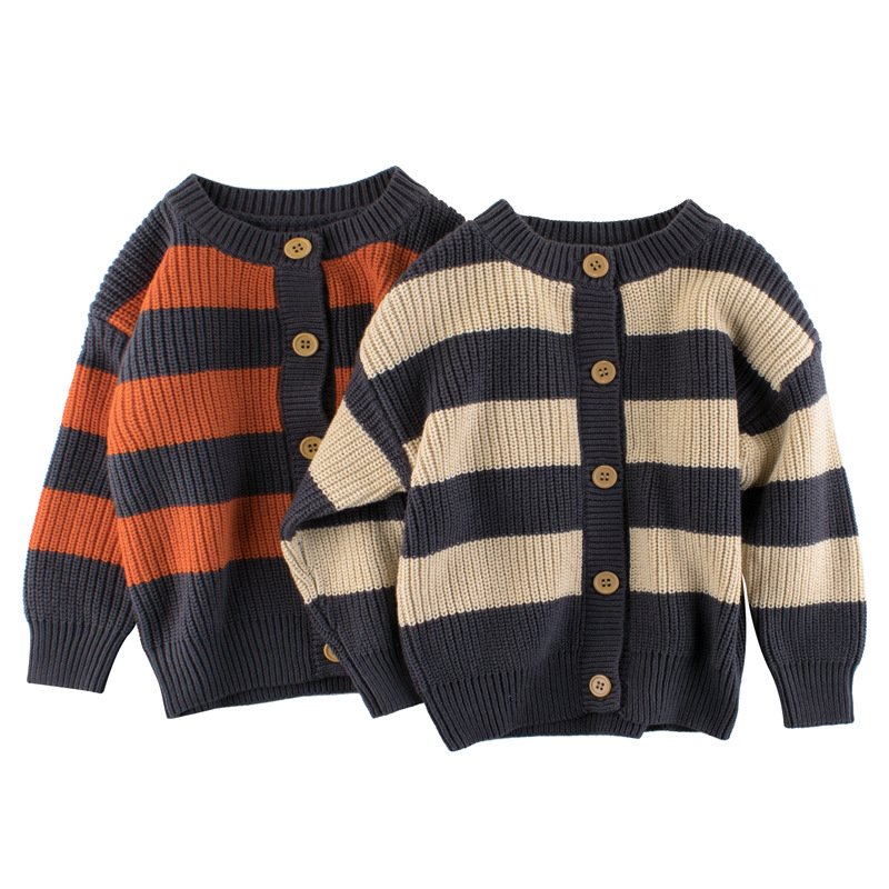 Áo Khoác Sweater Kẻ Sọc Cho Bé Trai Và Gái