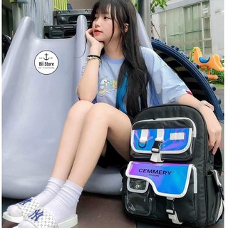 Balo CEMMERY phản quang học sinh cao cấp ( tặng kèm gim sticker + giấy thơm)