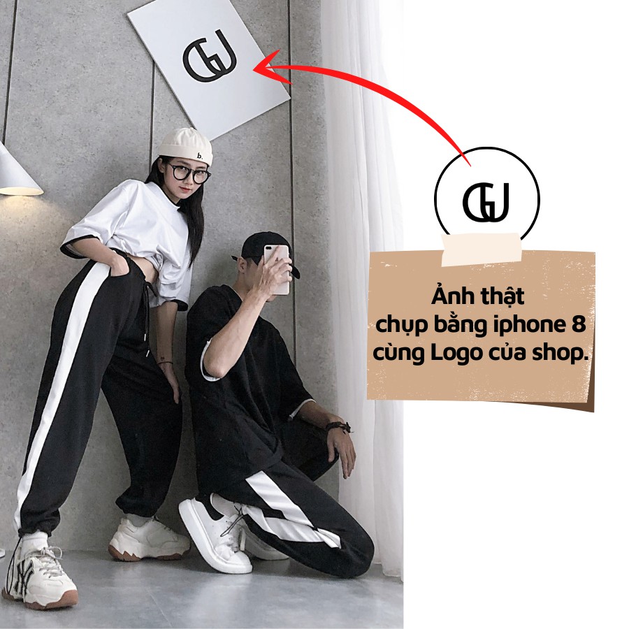 Quần Jogger Nam Nữ Form Jogger Suông Rộng 1 Sọc, Thiết Kế 2 Dáng Có Thể Để Ống Xuông Hoặc Rút Dây Bo Gấu GUF | BigBuy360 - bigbuy360.vn