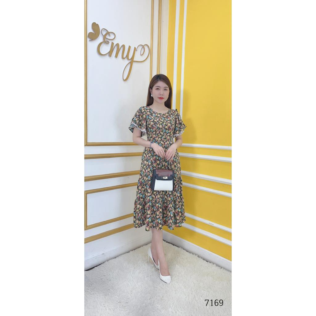 Đầm EMY EM7169 Xoè Hoa Bèo Lai